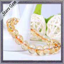 Bracelet en perles de citrine naturelles de différentes tailles